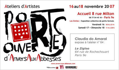 Invitation Portes ouvertes d'Anvers aux Abbesses